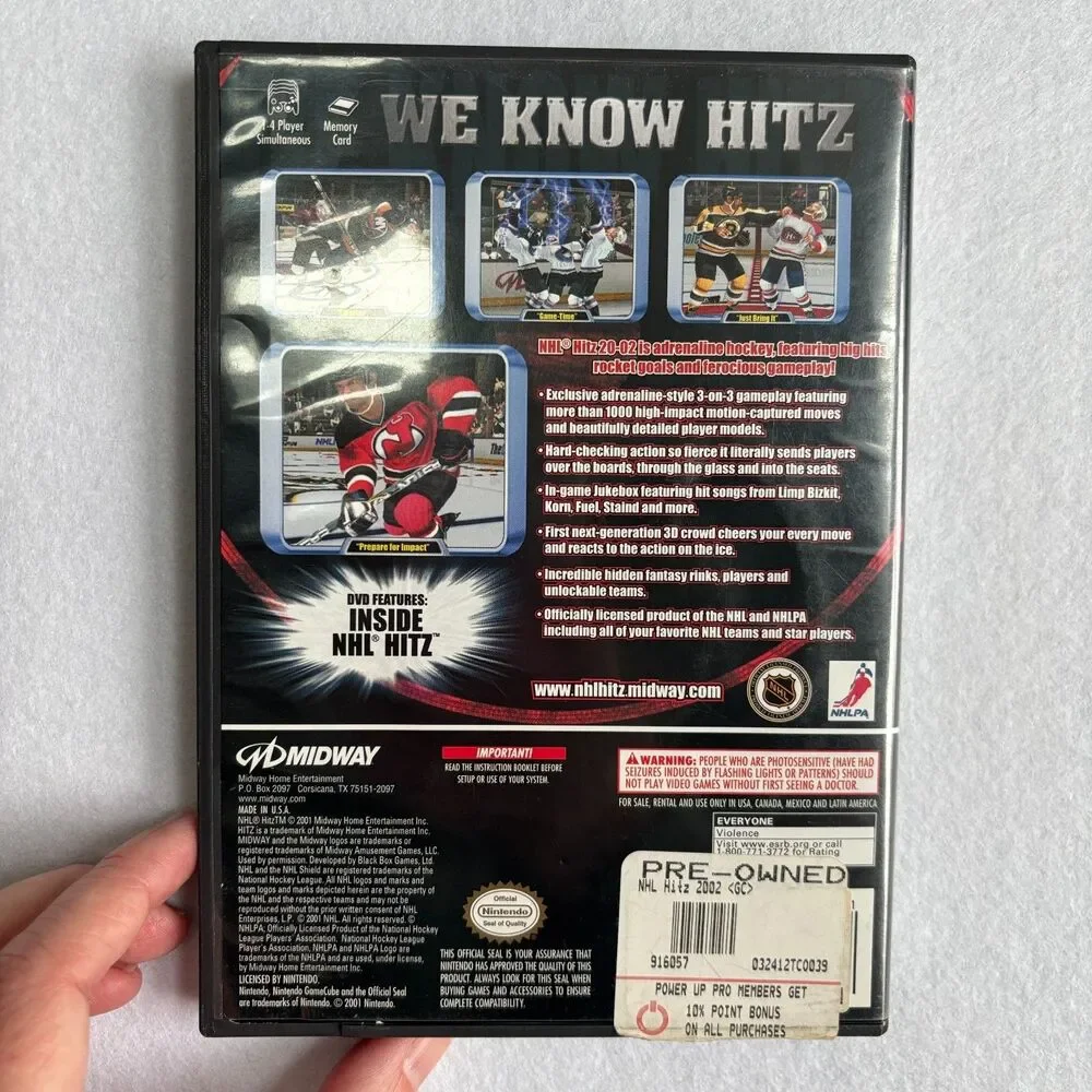 Nintendo GameCube NHL Hitz 2002 Midway Hockey